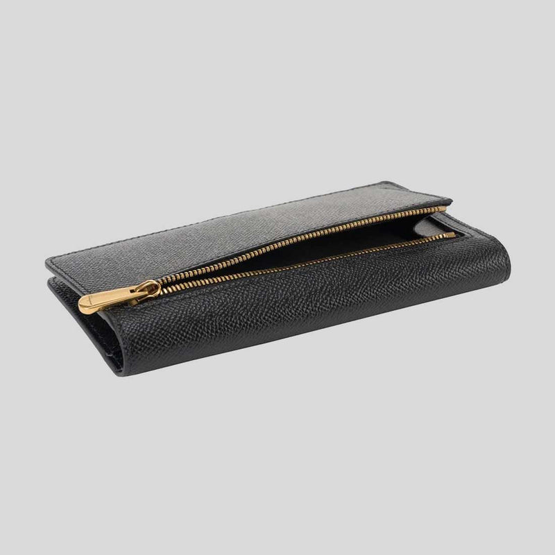 FERRAGAMO Gancini Continental Wallet Black 726510