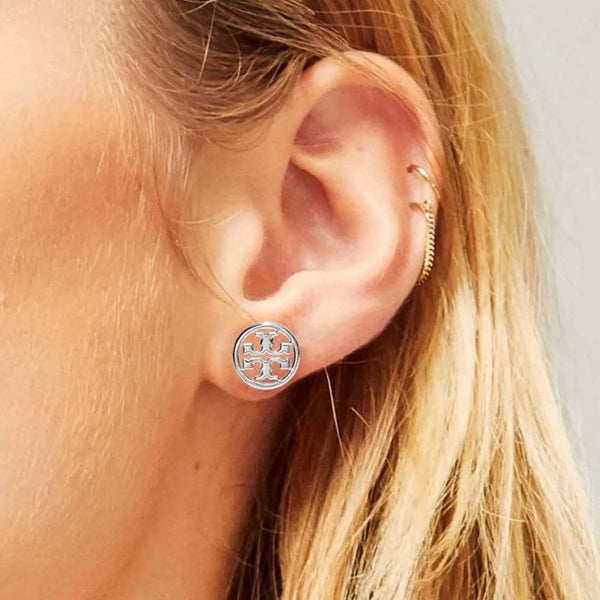 TORY BURCH Miller Stud Earring Tory Silver 26222