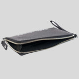 MARC JACOBS Pebble Leather Wristlet Wallet Black 4R3SCP028S02