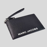 MARC JACOBS Pebble Leather Wristlet Wallet Black 4R3SCP028S02