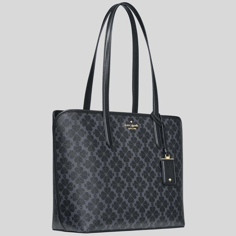 KATE SPADE Spade Flower PVC Tote Black KG086