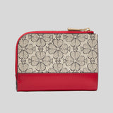 KATE SPADE Spade Flower Small Compact Wallet Cherry Rouge Multi KJ646