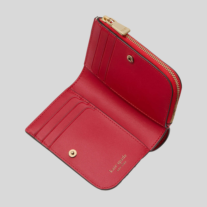 KATE SPADE Spade Flower Small Compact Wallet Cherry Rouge Multi KJ646