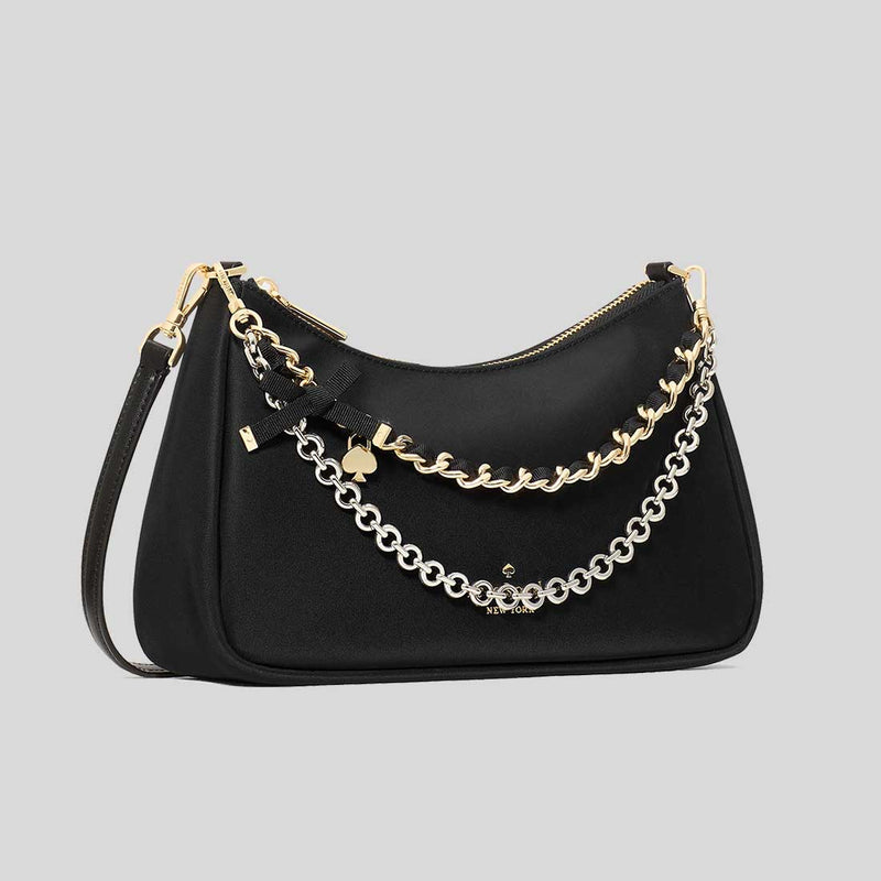 KATE SPADE Margot Nylon Convertible Crossbody Bag Black KN256
