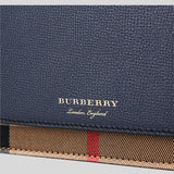 BURBERRY Hampshire House Check Crossbody Bag Ink Blue 8046317