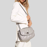 COACH Pillow Madison Shoulder Bag With Quilting Dove Grey C8560