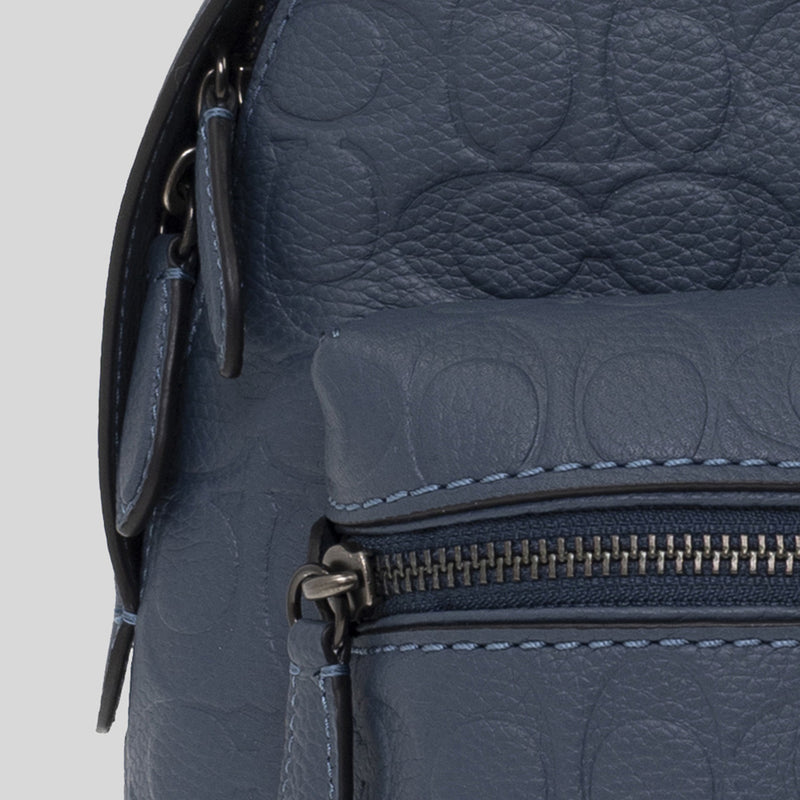 COACH Charter Backpack 24 In Signature Leather Denim CH762