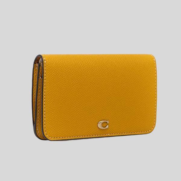 COACH Slim Card Case Yellow Gold CH821