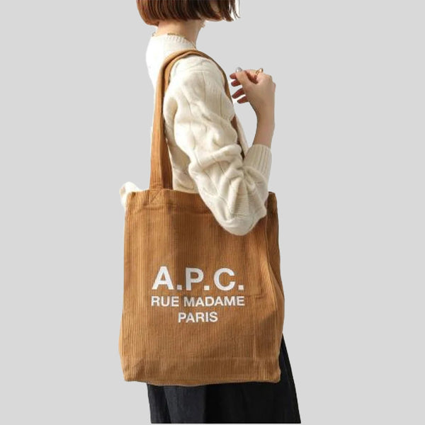 A.P.C. Lou Rue Madame Unisex Tote Shoulder Bag Camel COHBB-M61937