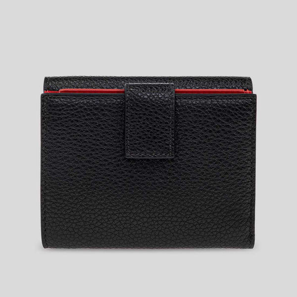 FERRAGAMO Gancini Compact Wallet Black 785777