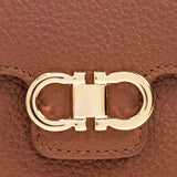 FERRAGAMO Gancini Compact Wallet Cognac 785779