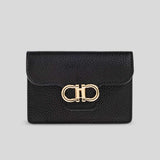 FERRAGAMO Gancini Key/Card Holder Black 785795