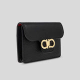 FERRAGAMO Gancini Key/Card Holder Black 785795