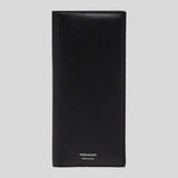 FERRAGAMO Classic Men's Leather Slim Long Bifold Wallet Black 770106