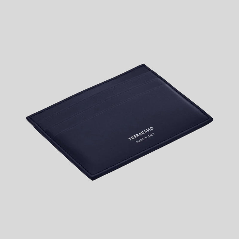 FERRAGAMO Classic Men's Credit Card Holder Midnight 776819