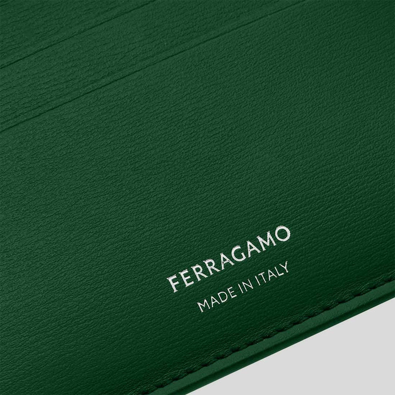 FERRAGAMO Classic Men's Credit Card Holder Forest Green 776820