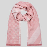 GUCCI Signature Logo GGWEB Scarf/Wrap Dusty Rose Pink 281942