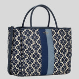 KATE SPADE Everything Spade Flower Jacquard Medium Tote Blue Multi KE481