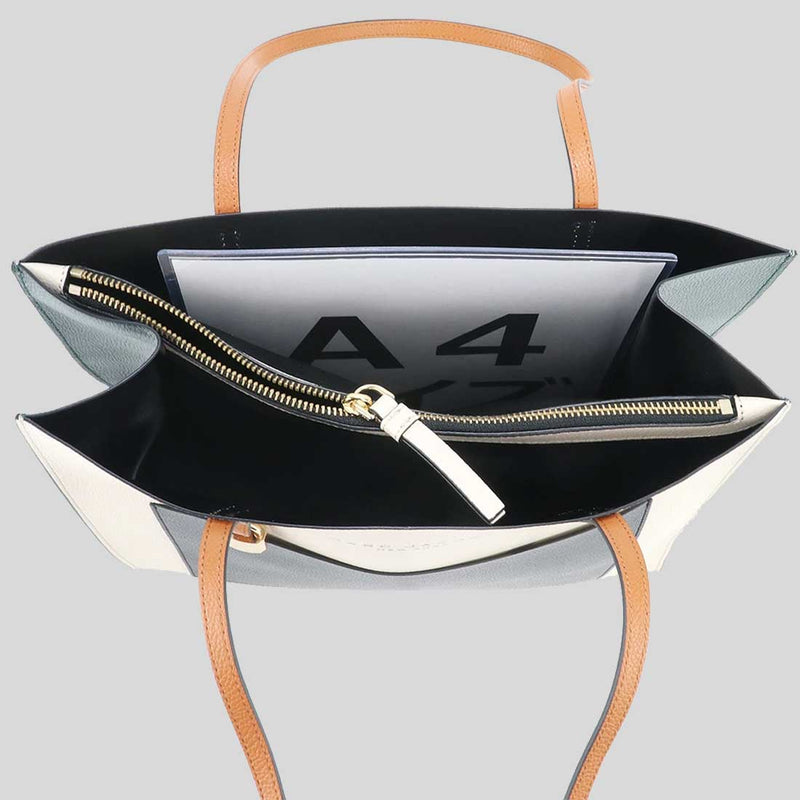 MARC JACOBS Grind Colorblocked Tote Sand Shell Multi M0016131