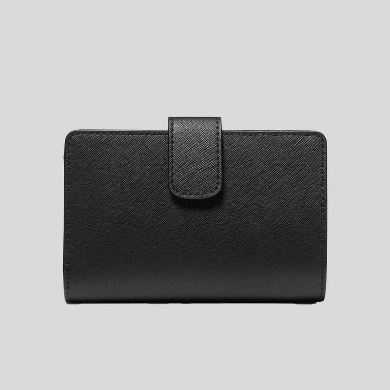 MICHAEL KORS Medium Crossgrain Leather Wallet Black 35F7GTVF2L