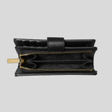 MICHAEL KORS Medium Crossgrain Leather Wallet Black 35F7GTVF2L