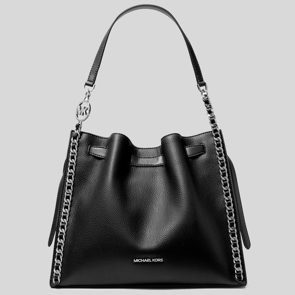 MICHAEL KORS Mina Large Chain Shoulder Bag Black 35H3S4ML3I