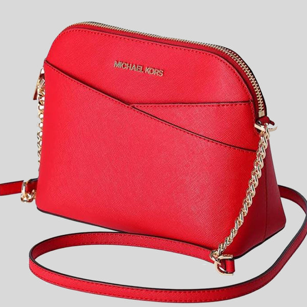 MICHAEL KORS Jet Set Travel MD Dome Crossbody Bag Bright Red 35F1GTVC6T