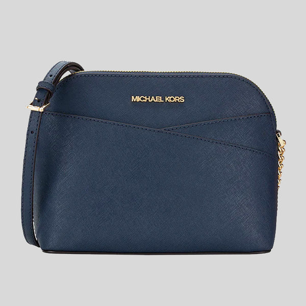 MICHAEL KORS Jet Set Travel MD Dome Crossbody Bag Navy 35F1GTVC6T