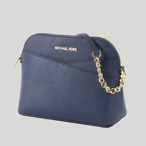 MICHAEL KORS Jet Set Travel MD Dome Crossbody Bag Navy 35F1GTVC6T