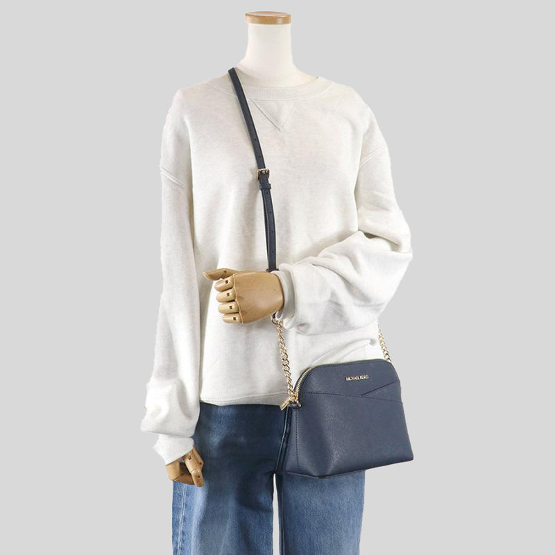 MICHAEL KORS Jet Set Travel MD Dome Crossbody Bag Navy 35F1GTVC6T