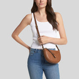 MICHAEL KORS Dover Small Leather Crossbody Bag Luggage 35R3G4DC5L