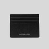 MICHAEL KORS Cooper Pebbled Leather Tall Card Case Black 36S4LCOD2L