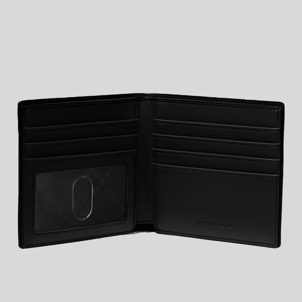 MICHAEL KORS Cooper Pebbled Leather Billfold Wallet Black 36S4LCOF2L