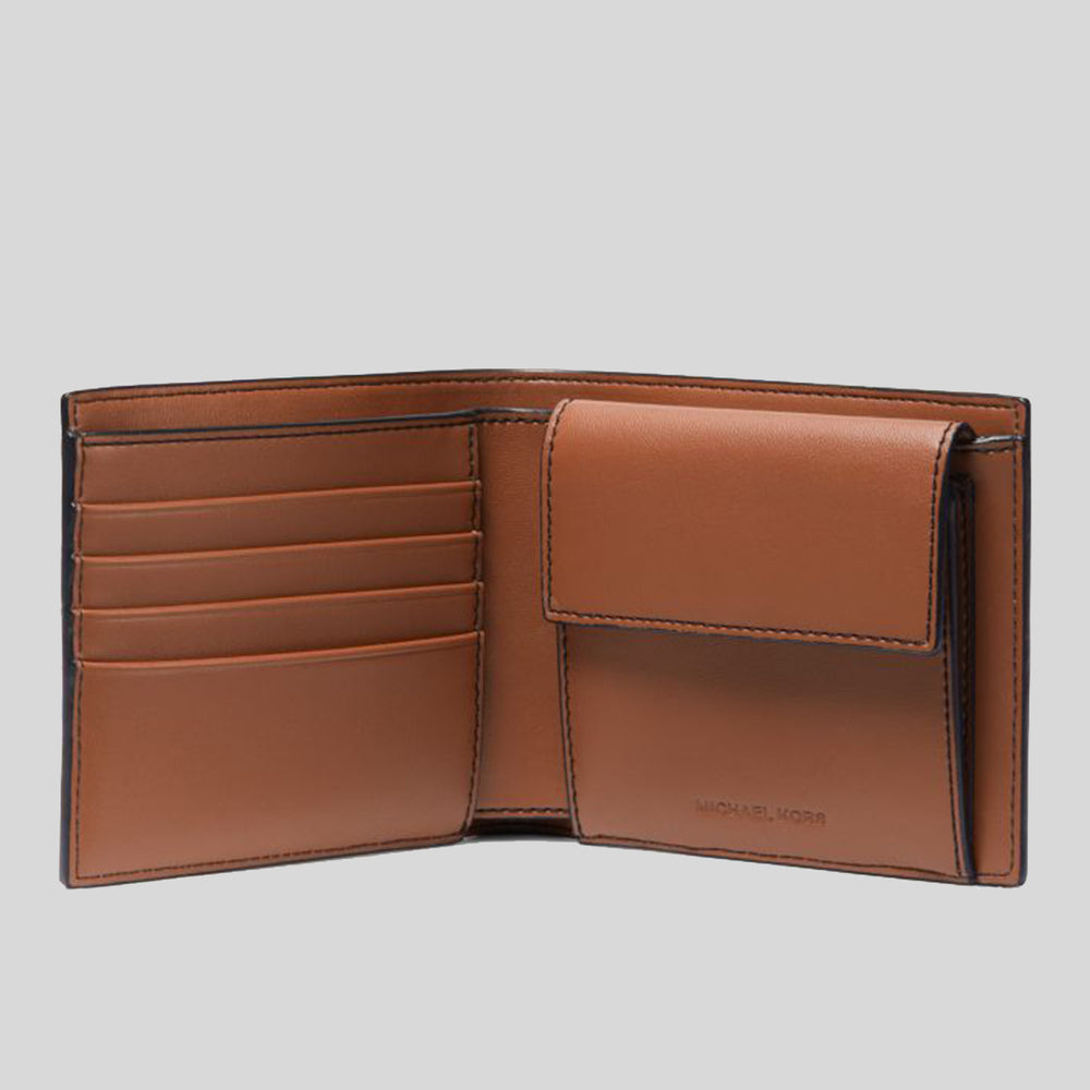 MICHAEL KORS Harrison Saffiano Leather Billfold Wallet With Coin Pocke LussoCitta