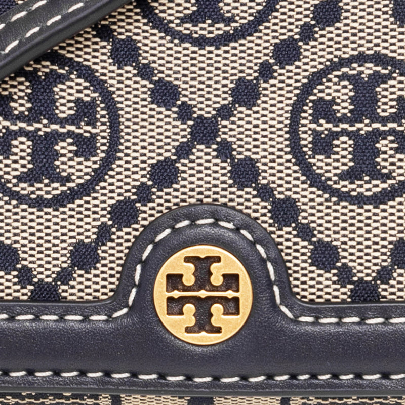 Tory Burch T Monogram Jacquard Wallet Crossbody Tory Navy 135846