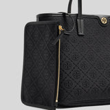 Tory Burch Small T Monogram Zip Tote Black 152135