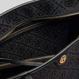 Tory Burch Small T Monogram Zip Tote Black 152135