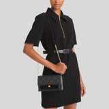 TORY BURCH T Monogram Chain Wallet Black 152140