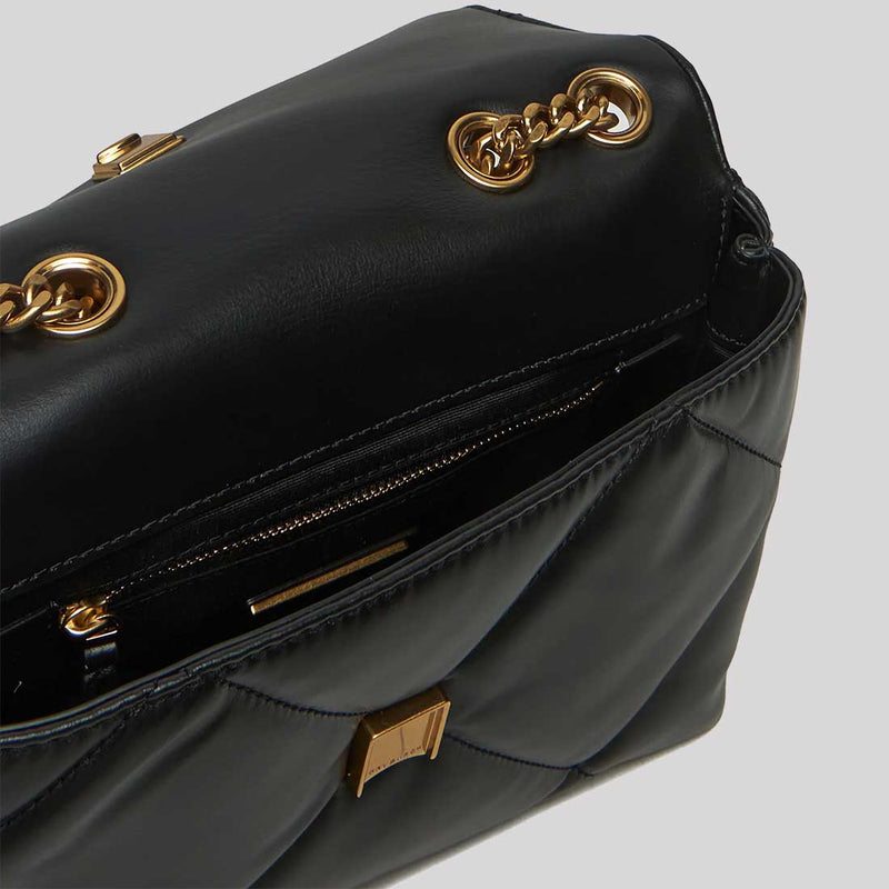 TORY BURCH Small Kira Diamond Quilt Convertible Shoulder Bag Black 154706