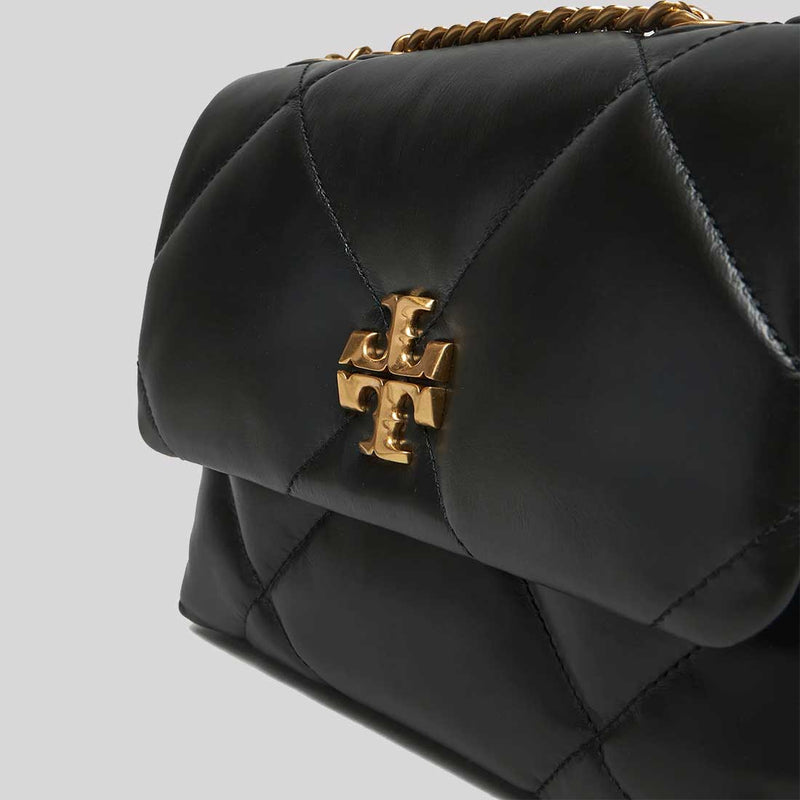 TORY BURCH Small Kira Diamond Quilt Convertible Shoulder Bag Black 154706
