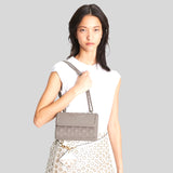 Tory Burch Small Fleming Matte Convertible Shoulder Bag Gray Heron 82562