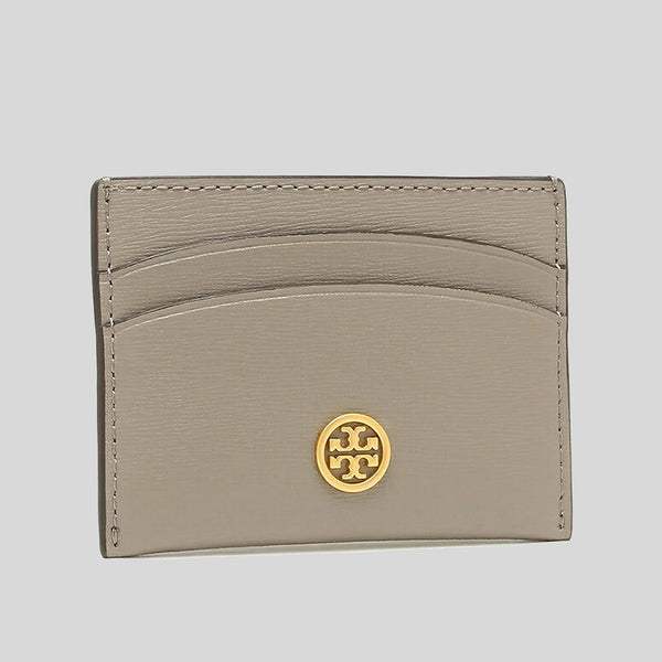 TORY BURCH Robinson Card Case Gray Heron 84070