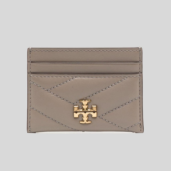 TORY BURCH Kira Chevron Card Case Gray Heron 90345 lussocitta lusso citta Zalora amazon lazada Shopee Ebay