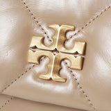 TORY BURCH Small Kira Diamond Quilt Convertible Shoulder Bag Taupe Oak 154706
