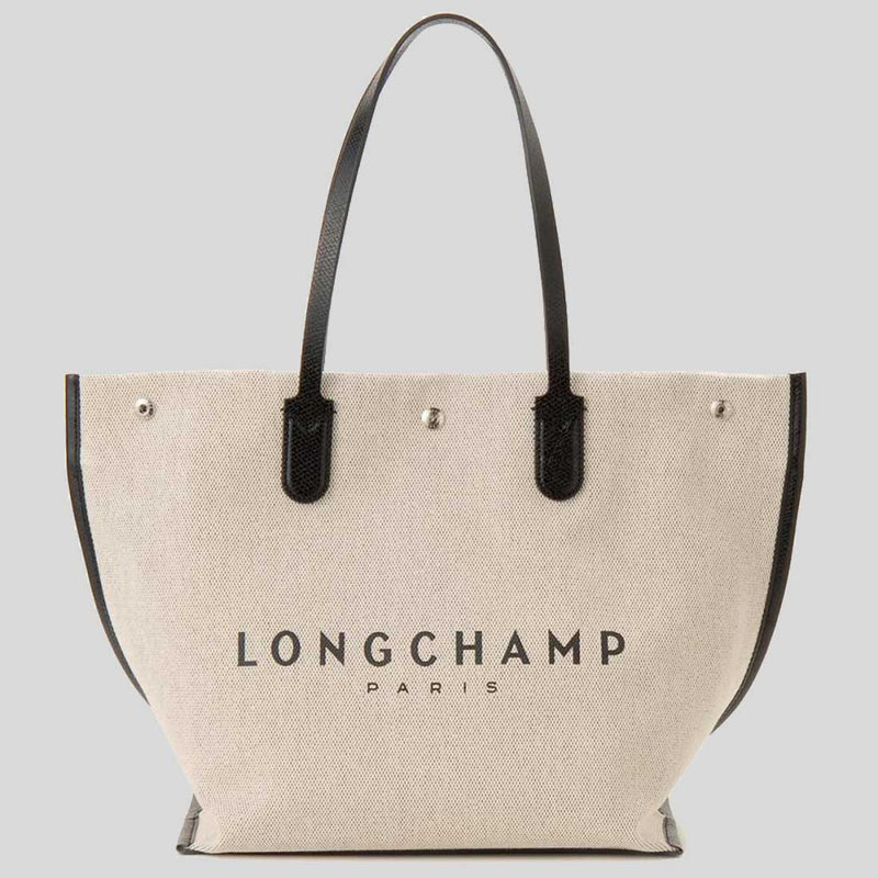 LONGCHAMP Roseau L Canvas Tote Bag Ecru 10090HSG037