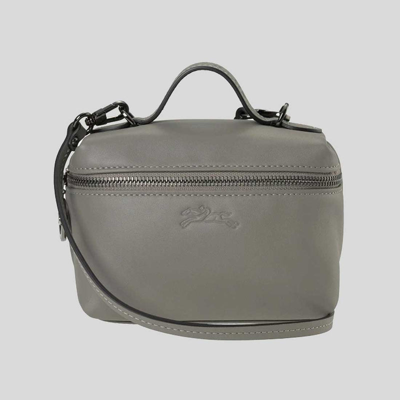 LONGCHAMP Le Pliage Extra XS Vanity Leather Handbag Turtledove 10187987