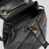 TORY BURCH Kira Diamond Quilt Mini Backpack Black 170485