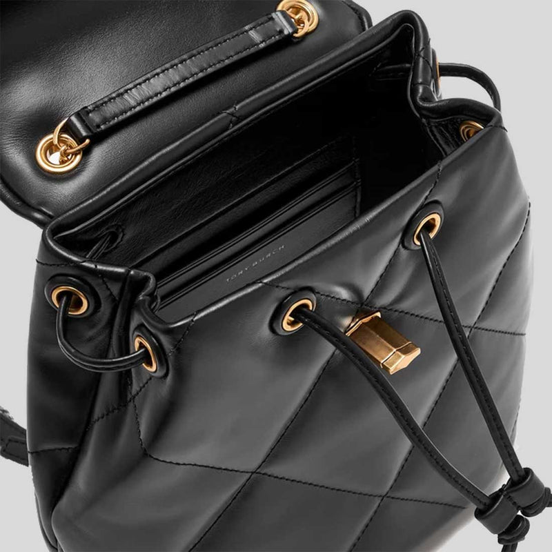 TORY BURCH Kira Diamond Quilt Mini Backpack Black 170485