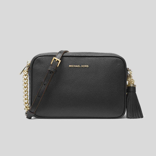 MICHAEL KORS Ginny Leather Crossbody Bag Black 32F7GGNM8L