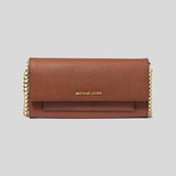 Michael Kors Jet Set Medium Saffiano Leather 2-in-1 Convertible Crossbody Bag Luggage 32S3GJ6C6L